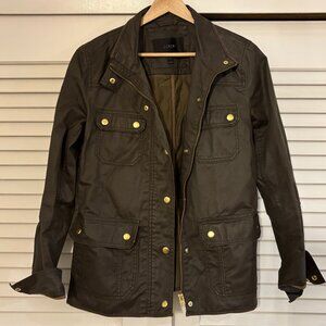 JCrew Dark Green Rain Utility Jacket
